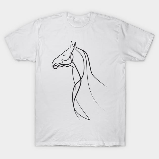 Horse Lineart T-Shirt by Woah_Jonny